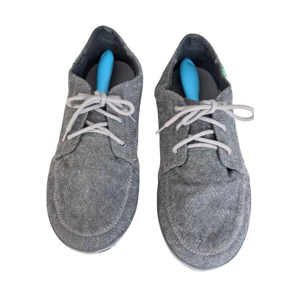 Sanuk Casual Loafers Shoes Mens Size 11 Gray Lace‎ Up Comfort Lightweight - Picture 3 of 10